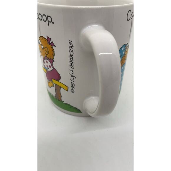 1987 Princess House The Berenstain Bears Mug Cup Picnic Ice Cream Soda Milk Soup - Picture 4 of 6